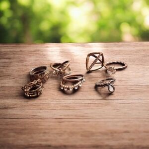Chic Gold Ring Collection With Different Shapes, Styles, And Rhinestones (10)
